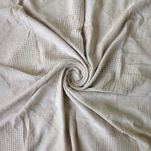 Premium Cotton Fabric – Soft Beige Textured Cloth